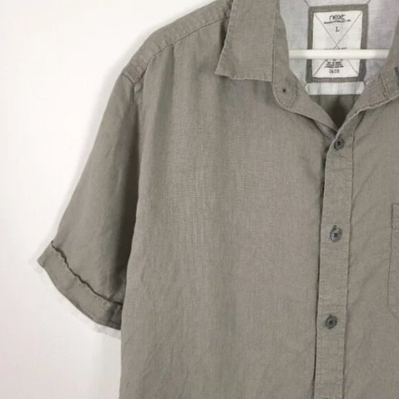 Short Sleeve Linen Button Down Shirt - Picture 2 of 6